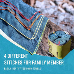 4 Pack Microfiber Camping Towels, Fast Drying, Super Absorbent Travel Towels 07FC0E-D4 - KOEEK [4]
