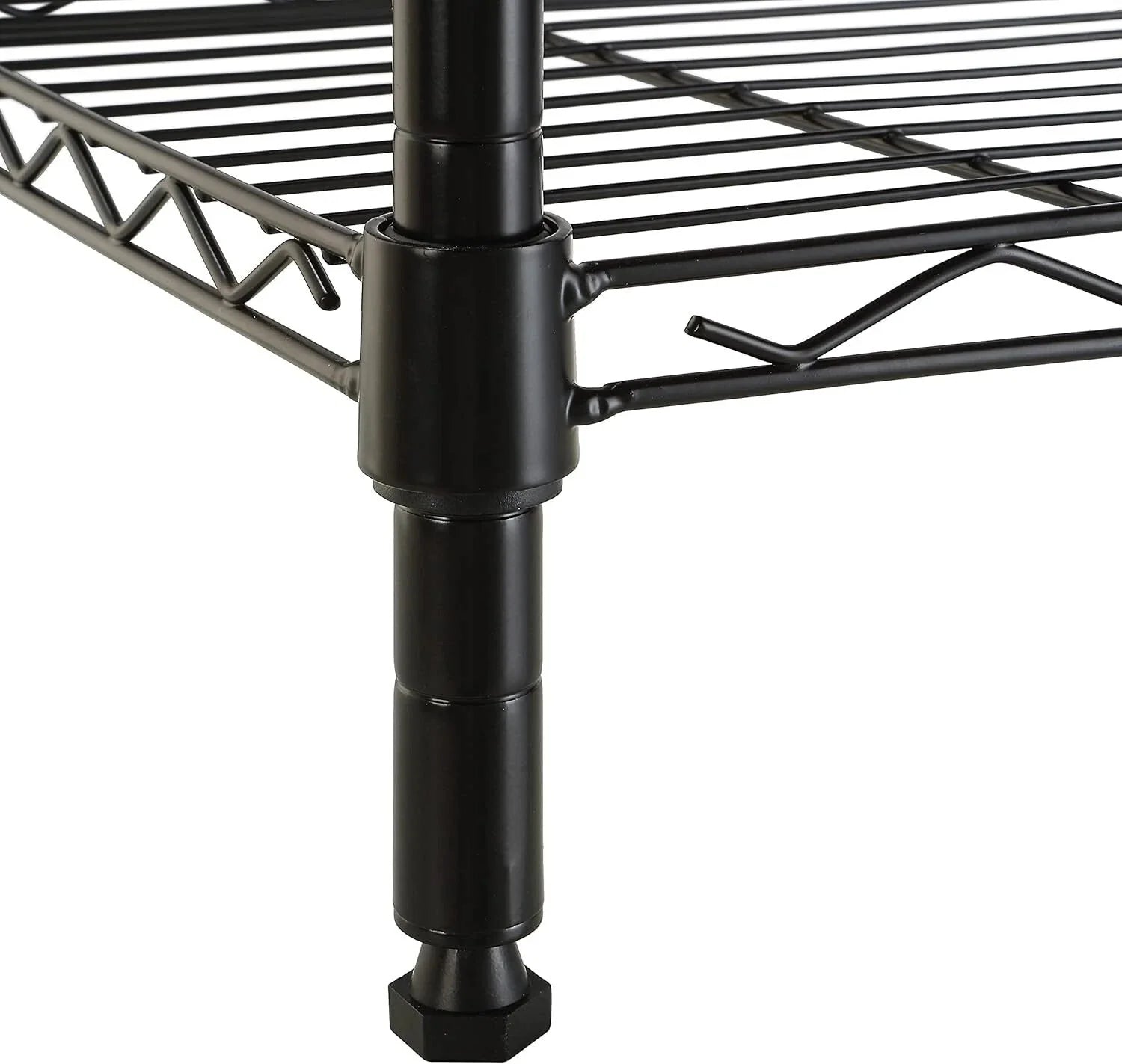 4 Wire Storage Shelves, Adjustable, Sturdy, Easy to Assemble, Black 07FC0E-D4 - KOEEK [6]