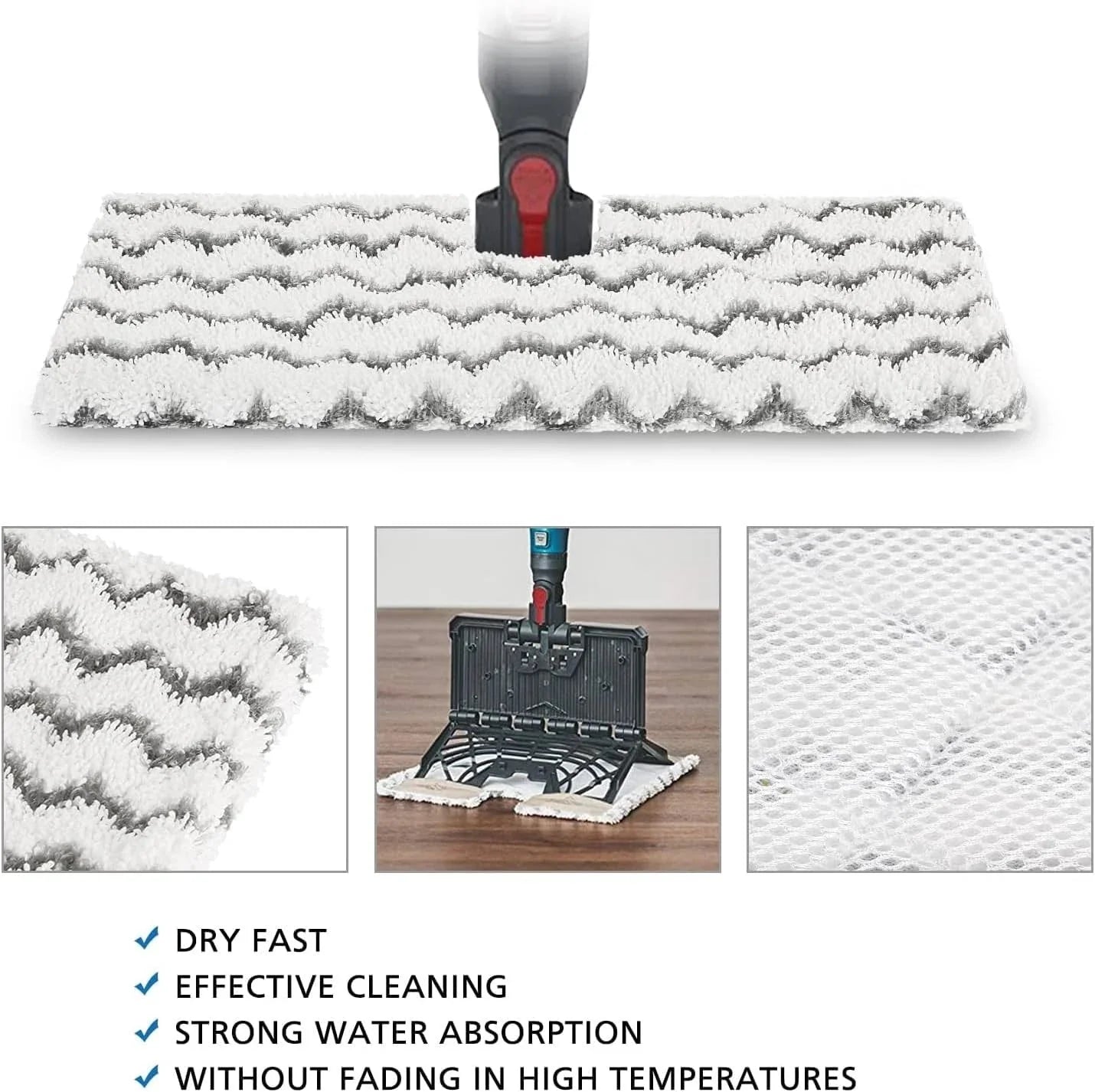 4-pack replacement steam mop pads for Shark Lift-Away Pro 07FC0E-D4 - KOEEK [2]