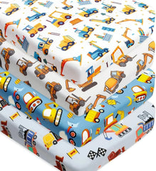 4-piece baby boy crib sheet set, soft and snug baby boy mattress cover 07FC0E-D4 - KOEEK [1]