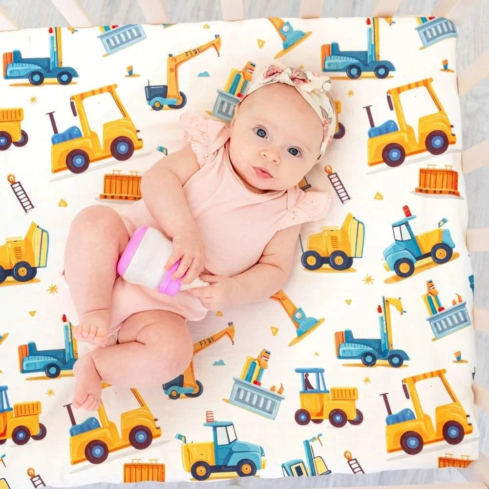 4-piece baby boy crib sheet set, soft and snug baby boy mattress cover 07FC0E-D4 - KOEEK [9]