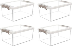4-piece set of small storage boxes with lids 3.2liter plastic storage containers 07FC0E-D4 - KOEEK [1]