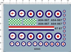 4mm 7mm 12mm Roundel Royal Australian Air Force RAAF RAF A94 Water Slide Decal 07FC0E-D4 - KOEEK [1]