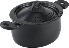 5.5-Quart Pasta Pot with Strainer Lid, Charcoal Large Cooking Pot 07FC0E-D4 - KOEEK [1]