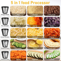 5 in 1 Professional Electric Cheese Grater, Electric Cheese Grater, BPA Free. 07FC0E-D4 - KOEEK [3]
