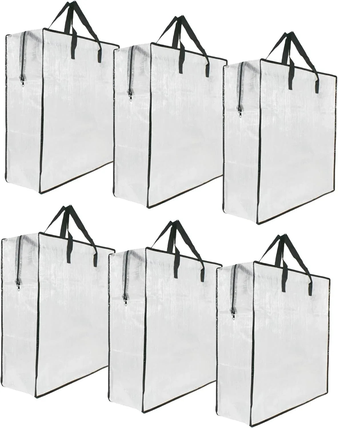 6 Pack Clear Storage Bags with Zipper and Handles, Blanket Bags For Storage 07FC0E-D4 - KOEEK [1]