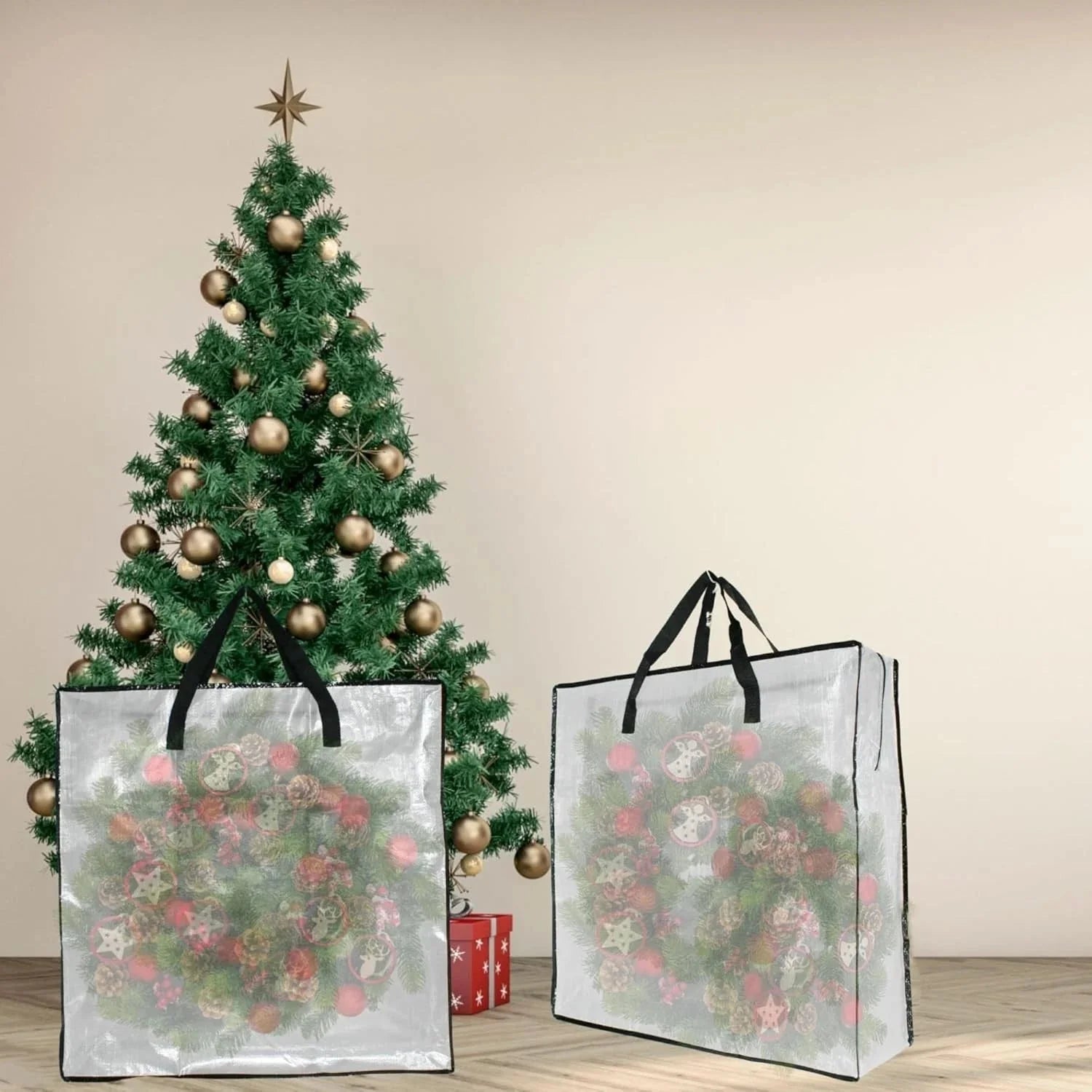 6 Pack Clear Storage Bags with Zipper and Handles, Blanket Bags For Storage 07FC0E-D4 - KOEEK [6]