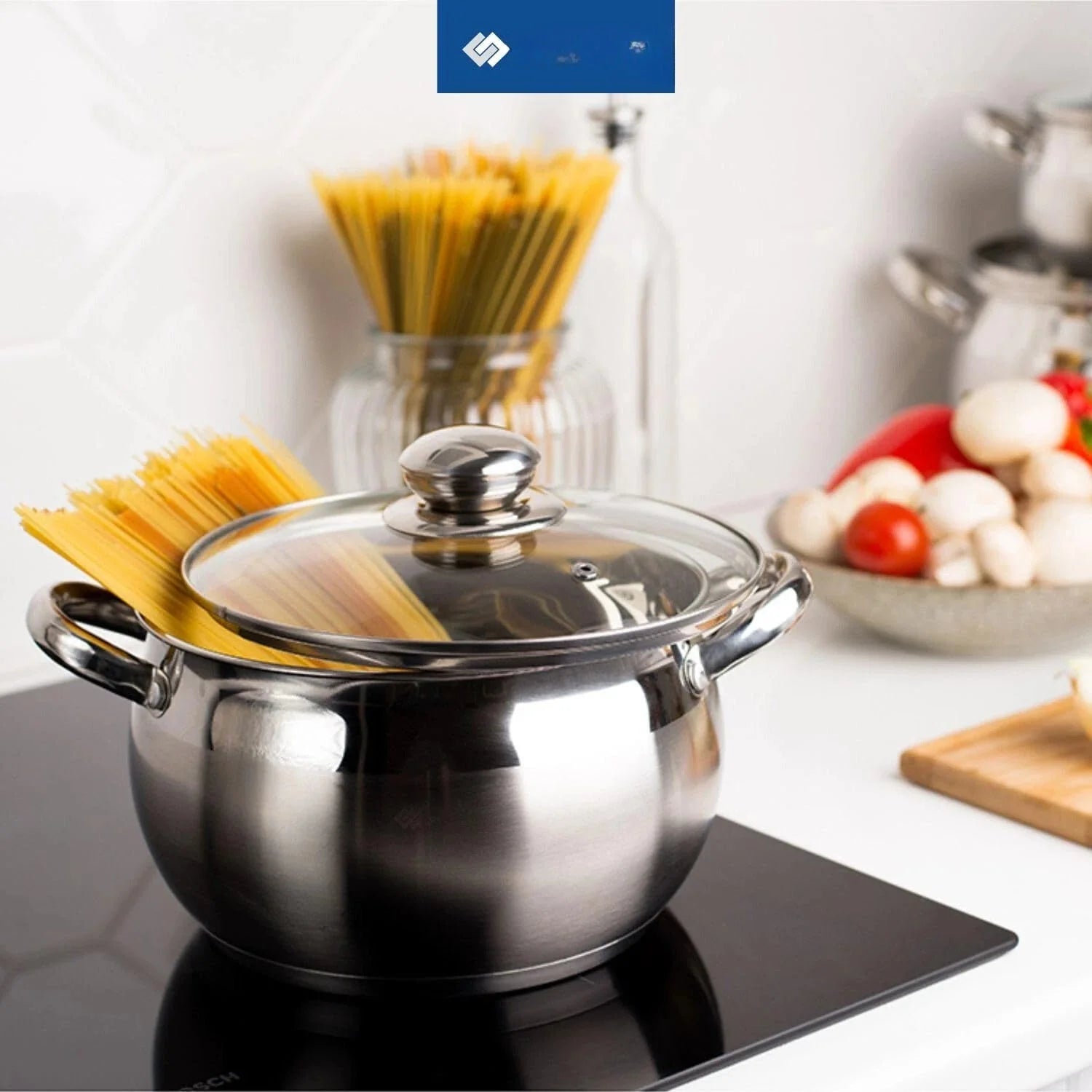 6 Piece Stainless Steel Induction Cookware Set -Dishwasher Safe with Lid, Silver 07FC0E-D4 - KOEEK [9]