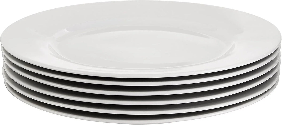 6-Piece White Dinner Plate Set, 10.5 inches 07FC0E-D4 - KOEEK [1]