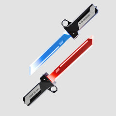 Double-Edged Telescopic LED  Lightsaber Mini Samurai Sword Role-Playing Weapon High-End Laser Sword Toy