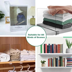 6-piece acrylic shelf divider set, suitable for wardrobe organization 07FC0E-D4 - KOEEK [2]