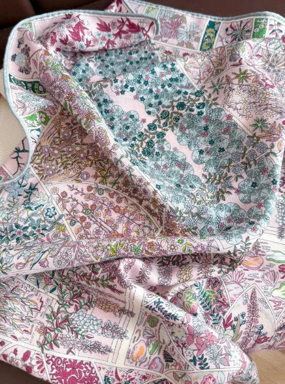 70% Cashmere 30% Silk Bandana 65X65cm Scarf Shawl floral Print Neckerchief wrap 07FC0E-D4 - KOEEK [5]