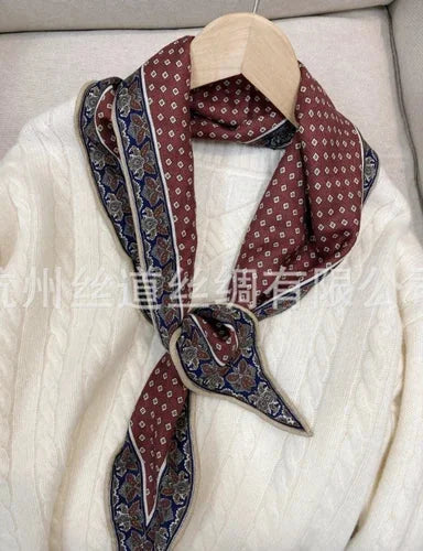 70% Cashmere 30% Silk totem Print 130X45cm Bandana Scarf Shawl Kerchief wrap 07FC0E-D4 - KOEEK [1]