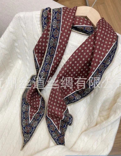 70% Cashmere 30% Silk totem Print 130X45cm Bandana Scarf Shawl Kerchief wrap 07FC0E-D4 - KOEEK [3]