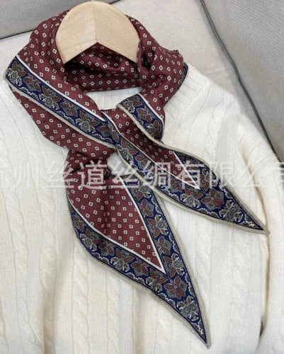 70% Cashmere 30% Silk totem Print 130X45cm Bandana Scarf Shawl Kerchief wrap 07FC0E-D4 - KOEEK [5]