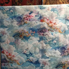 70x70cm Fairy Square Scarf Chinese Style Silk Shawl Vintage Wrap Women 07FC0E-D4 - KOEEK [2]