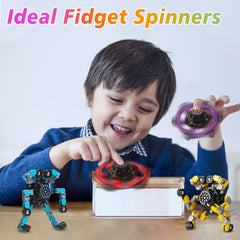 Transformable Fidget Spinners 2 stk for barn og voksne Stressavlastende sanseleker for gutter og jenter Fingerspiss Gyros for ADHD Autisme for barn Påskegaver (Fidget Toys 2 stk)...