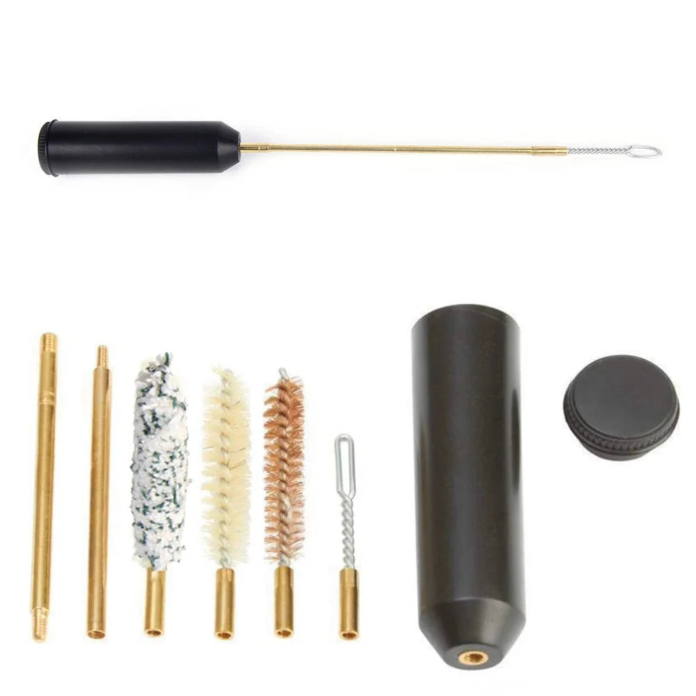 7PCS 9mm Pocket Size Pistol Cleaning Kit Hand Gun Rod Brush Set 07FC0E-D4 - KOEEK [1]