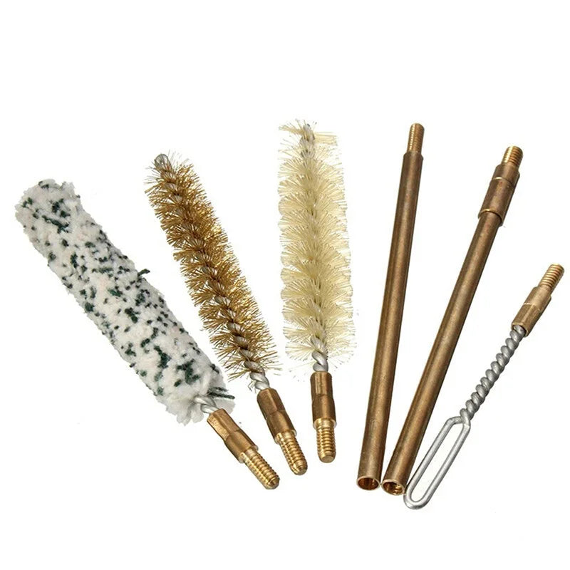 7PCS 9mm Pocket Size Pistol Cleaning Kit Hand Gun Rod Brush Set 07FC0E-D4 - KOEEK [6]