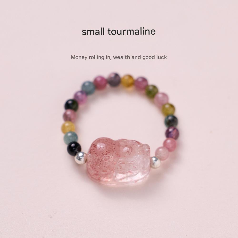 Natural Tourmaline Pixiu Ring KOEEK - KOEEK