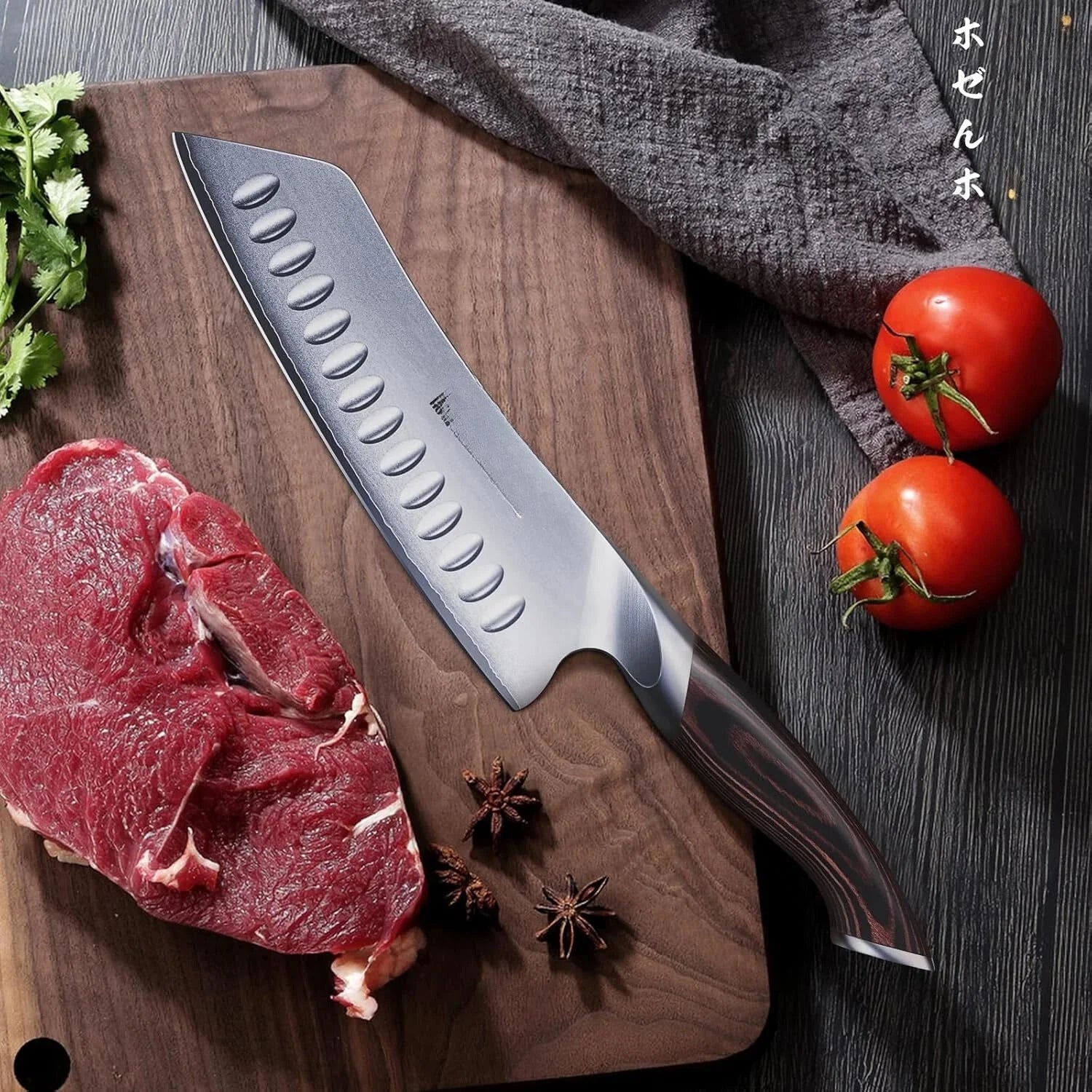 7-inch Japanese Chef's Knife, Super Sharp High Carbon Stainless Steel 07FC0E-D4 - KOEEK [5]