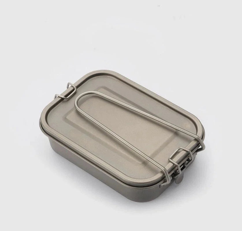 800ml Outdoor Survival Lightweight Pure Titanium Mess Tin Fast Cooking Mess Kit 07FC0E-D4 - KOEEK [5]