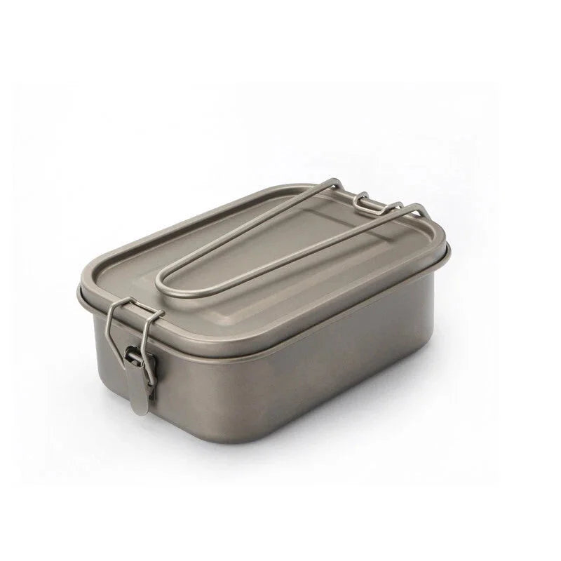 800ml Outdoor Survival Lightweight Pure Titanium Mess Tin Fast Cooking Mess Kit 07FC0E-D4 - KOEEK [6]