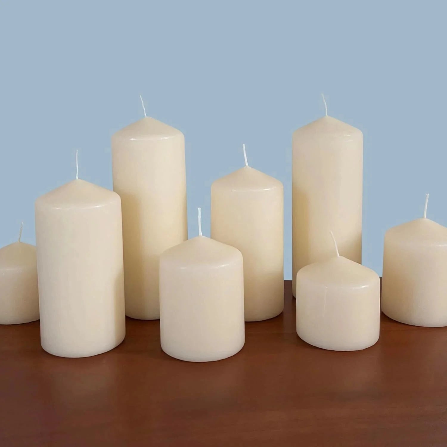 80 Hour Long Burn Unscented Pillar Candle, 3x8, Ivory, Pack of 6 07FC0E-D4 - KOEEK [7]
