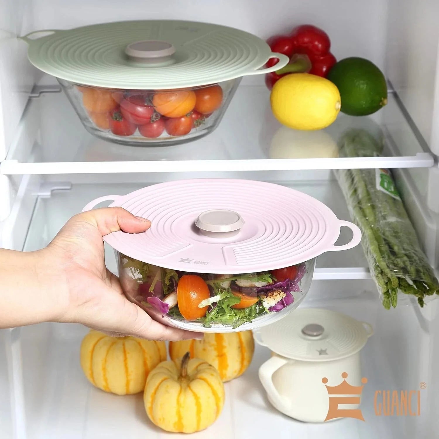8 Pack Silicone Lids for Bowl Silicone Microwave Cover with 6 Sizes Reusable 07FC0E-D4 - KOEEK [4]