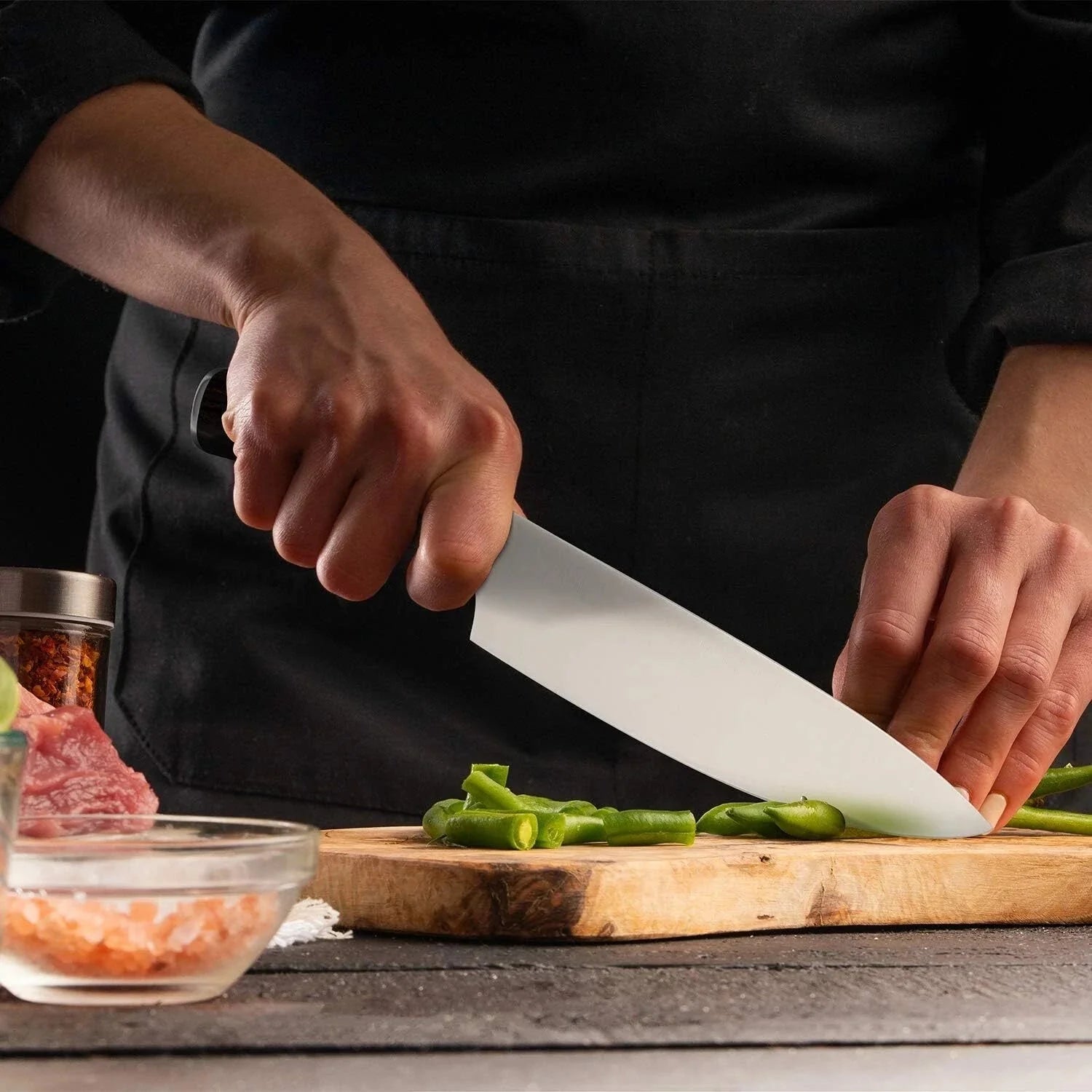 8-inch Family Essentials Sharp Kitchen Knife HC Steel Japanese Knife 07FC0E-D4 - KOEEK [8]