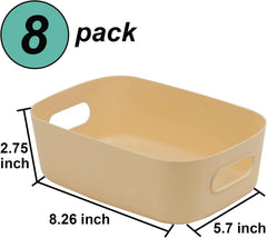 8-piece set of small drawer storage boxes, plastic storage boxes 07FC0E-D4 - KOEEK [3]