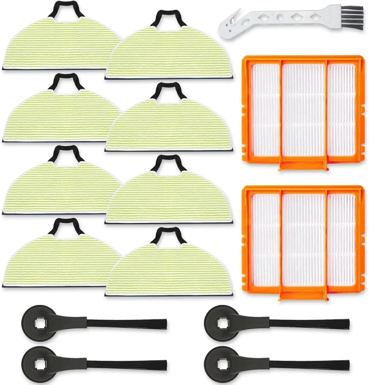 8 replacement mop pads, spare parts and accessories for vacuum cleaner models 07FC0E-D4 - KOEEK [1]