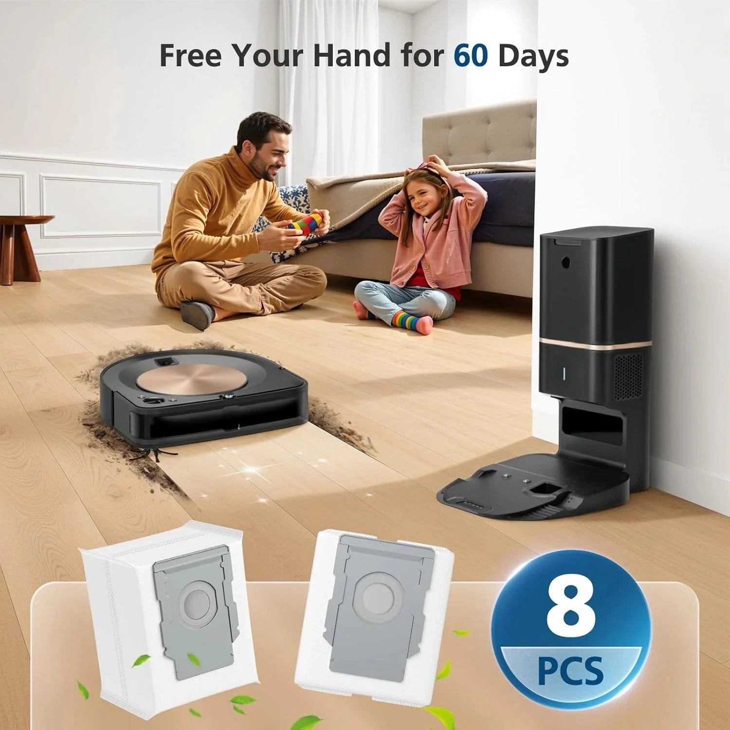 8 vacuum bags, suitable for dust treatment of the i, s, and j series 07FC0E-D4 - KOEEK [8]