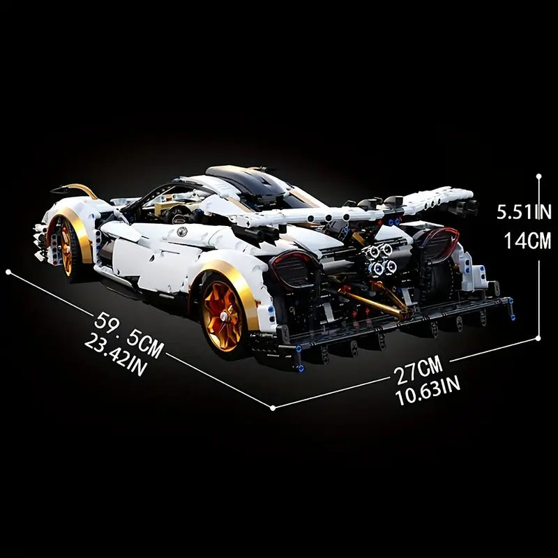 High Difficulty Assembly Model Of 8-building Block Sports Car, Building Block Toy Gift, Platinum Sports Car Style Child, Car Puzzle 3428pcs TUOMU - KOEEK