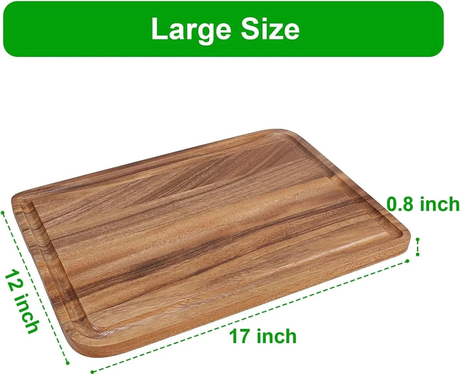 Acacia Wood Cutting Board for Kitchen - Organic Wooden Chopping Serving Board 07FC0E-D4 - KOEEK [5]