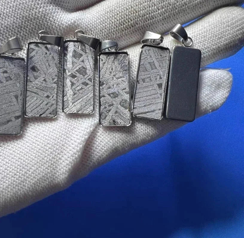 Aletai iron meteorite material thin slice Necklace Altay meteorite 1pc pendant 07FC0E-D4 - KOEEK [5]