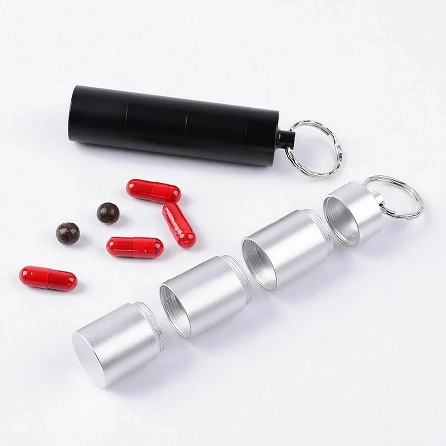 Aluminum Multi-layer Medicine Survival Waterproof Pill Storage Container Box EDC 07FC0E-D4 - KOEEK [1]