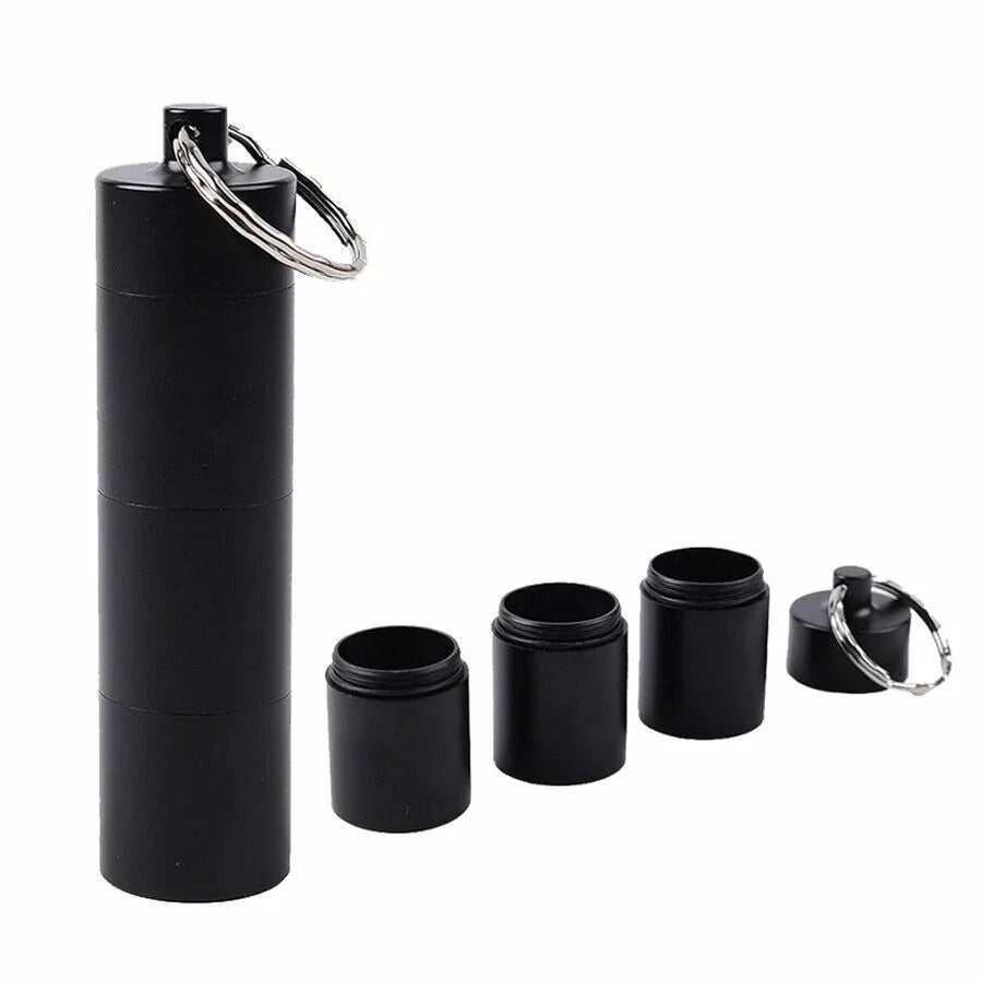 Aluminum Multi-layer Medicine Survival Waterproof Pill Storage Container Box EDC 07FC0E-D4 - KOEEK [2]