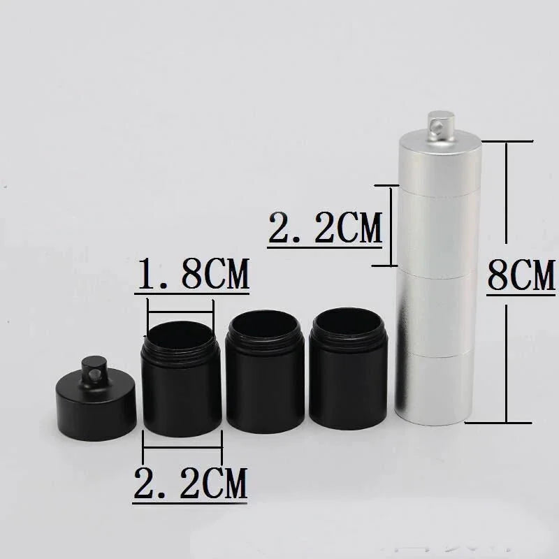 Aluminum Multi-layer Medicine Survival Waterproof Pill Storage Container Box EDC 07FC0E-D4 - KOEEK [6]