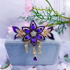 Ancient Chinese Style Hair Pin Phoenix Rhinestone 5-Prong Vintage Hair Comb 2pc 07FC0E-D4 - KOEEK [4]