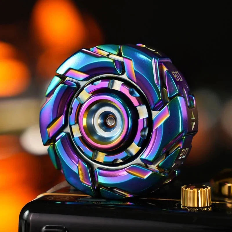 B08 EDC Stainless Steel Stone Wash Fidget Spinner Armor Mechanical Toy 07FC0E-D4 - KOEEK [7]