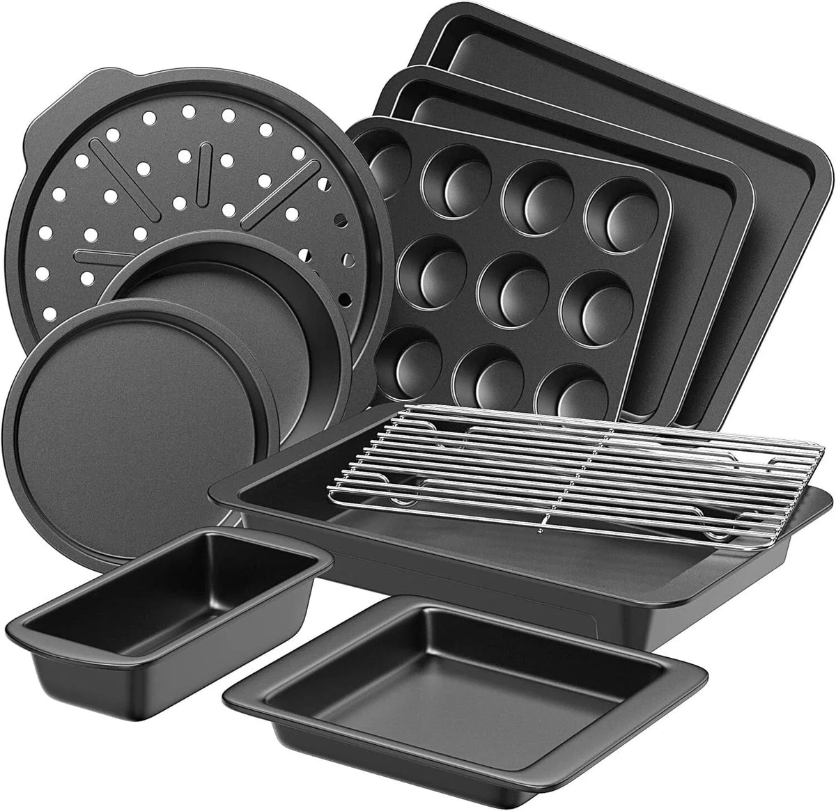 Bakeware Set, Baking Pan Set, Kitchen Nonstick Oven Pan 07FC0E-D4 - KOEEK [1]
