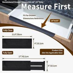 Bamboo Dresser Drawer Dividers, 4'' High Adjustable Drawer Organizers Clothing 07FC0E-D4 - KOEEK [3]