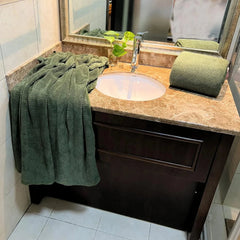 Bath Towels,39x78-Inch Oversized Bath Towels (for Adults), Olive Green,Set of 6 07FC0E-D4 - KOEEK [4]