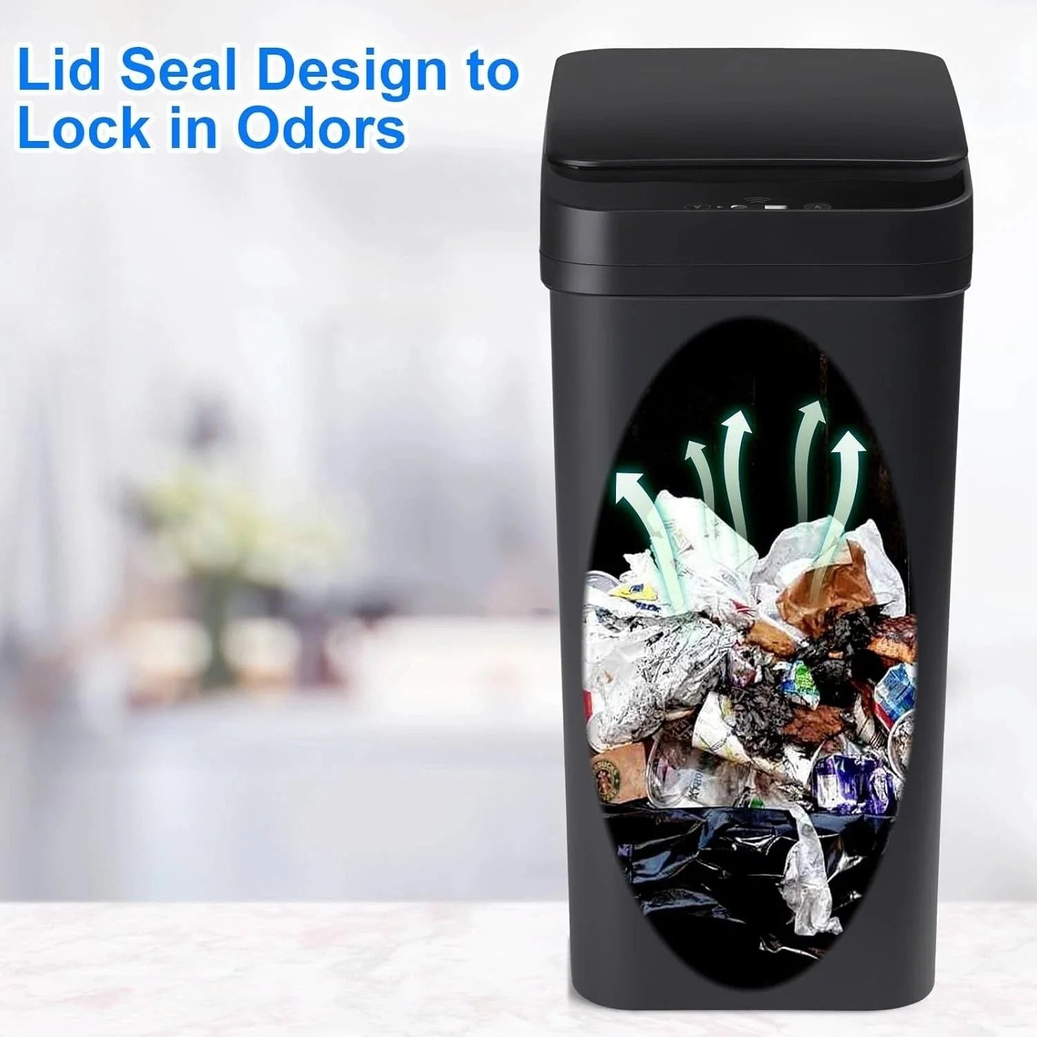 Bathroom Automatic Trash Can 2 Pack 2.2 Gallon Touchless Motion Sensor Small 07FC0E-D4 - KOEEK [4]