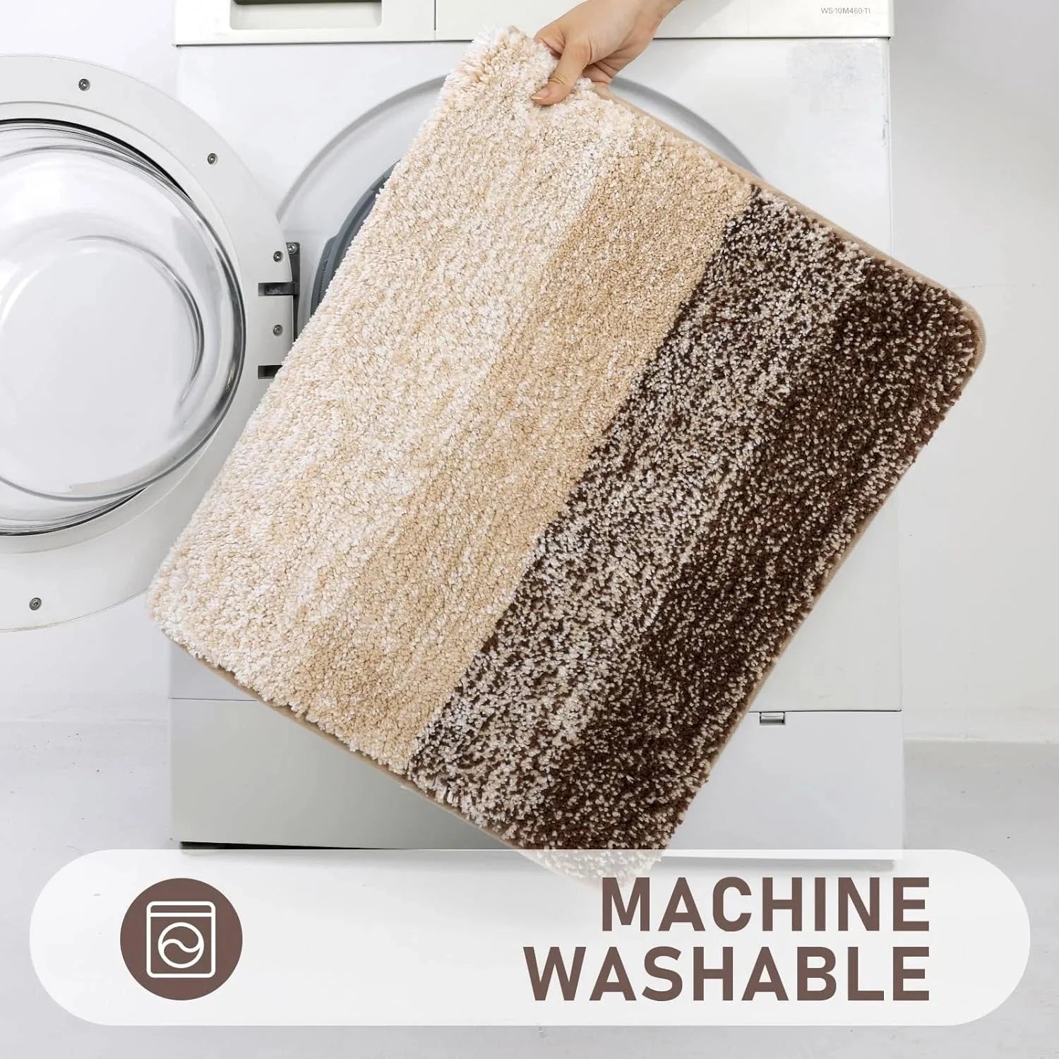Bathroom mat set (4 pieces), including toilet seat cover 07FC0E-D4 - KOEEK [6]