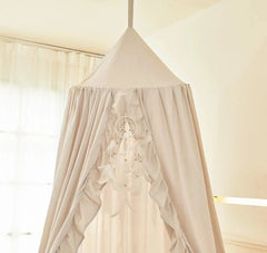 Bed Canopy for Girls,Ruffled Canopy Bed Curtains Kids Canopy for Girls Room 07FC0E-D4 - KOEEK [2]