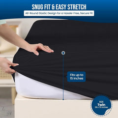 Bedding Waterproof Mattress Protector High-Quality Terry Cloth Mattress Cover 07FC0E-D4 - KOEEK [3]