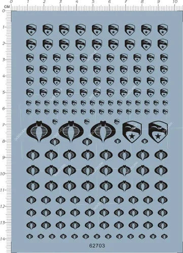 Black 1/18 Action Figures Military & Adventure G.I.JOE COBRA Model Water Decal 07FC0E-D4 - KOEEK [1]