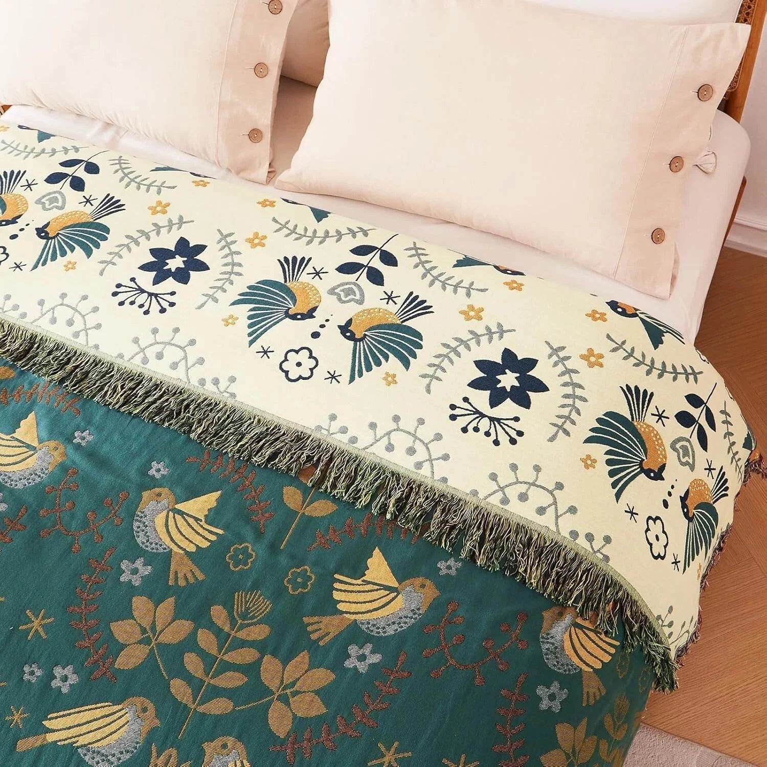 Bohemian Bed Blanket -  Cotton Super Soft Rustic Comforter 07FC0E-D4 - KOEEK [8]